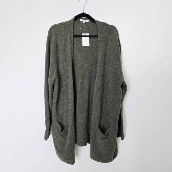 Madewell Sweaters - Madewell Sweater Women's 2X Green Knit Cozy Walker Open Front Cardigan‎ Stretch